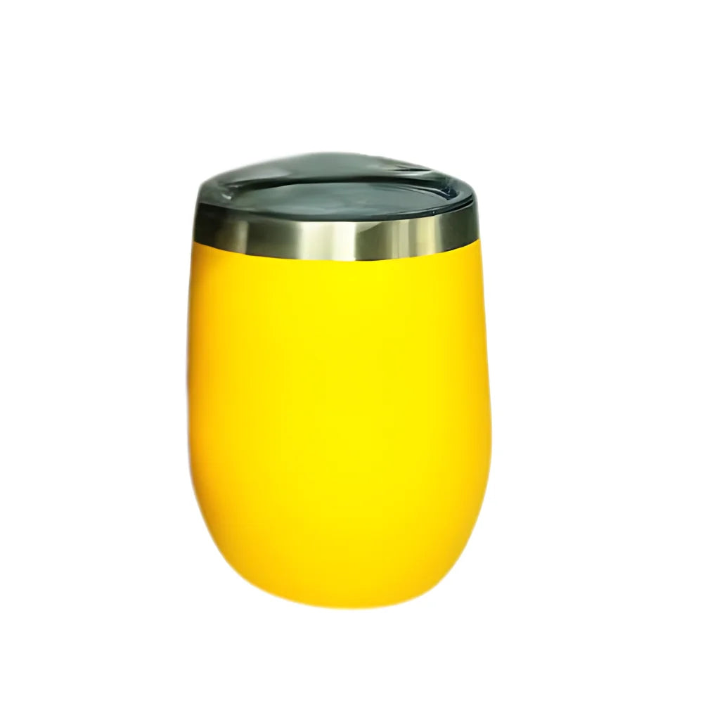 350 ml (12 fl oz) Stainless Steel Vacuum Insulated Thermal Mug with Matte Acrylic Lid - Assorted Colors