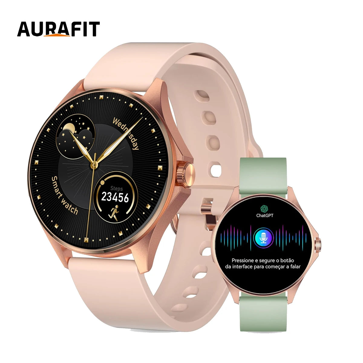 Women’s AI Smartwatch 1.32-inch (33.5 mm) AMOLED Round — 100+ Sports Modes, Menstrual Cycle & Health Tracker, Bluetooth 5.3, 7–10 Day Battery