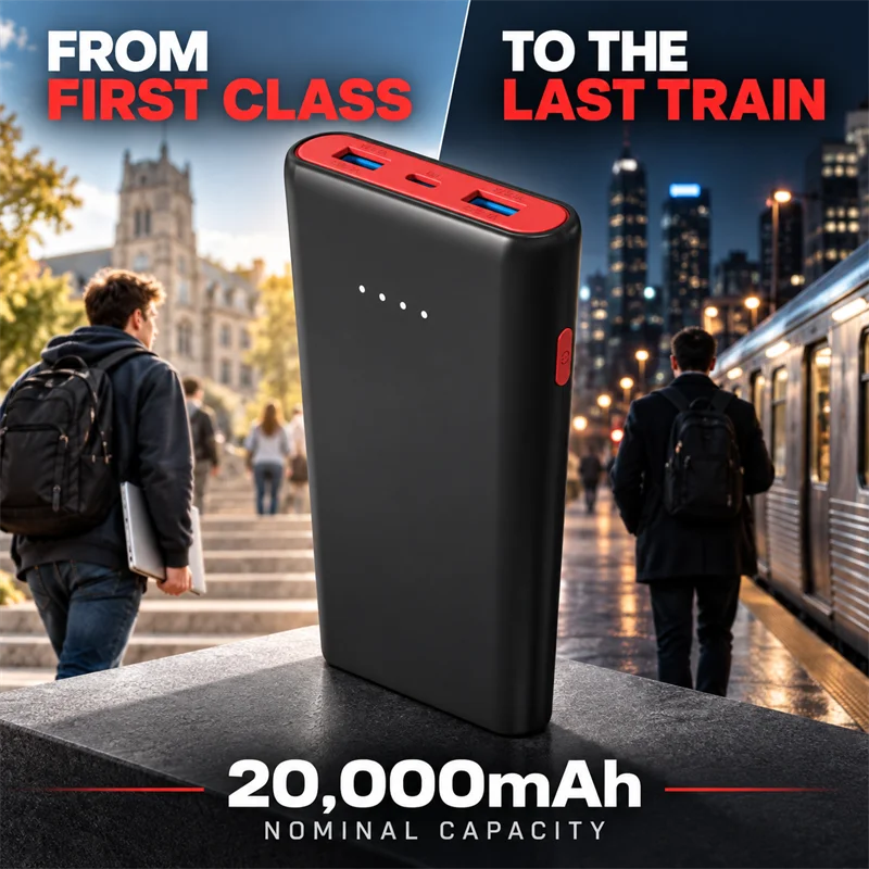 16000mAh PD Fast Charging Power Bank USB-C Portable Charger for Laptops MacBook iPhone Samsung Xiaomi