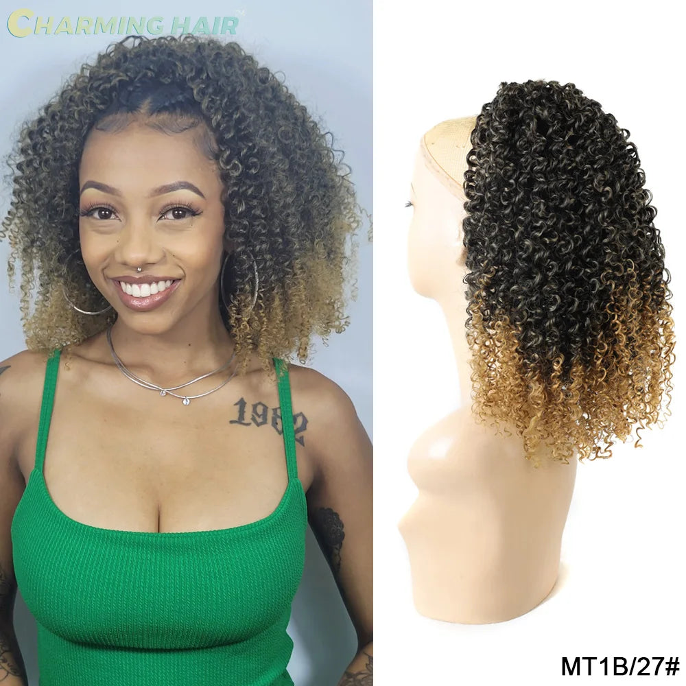 Clip-In Curly Ponytail Hair Extension – Heat-Resistant Bio Fiber (120–150 g / 4.2–5.3 oz)