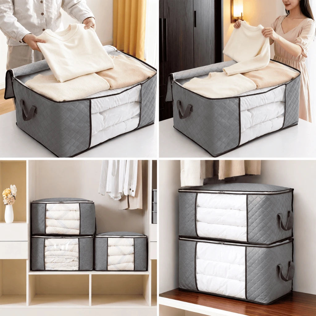 Wardrobe Organizer in Non-Woven Fabric 60×40×35 cm (23.6×15.7×13.8 in) – Breathable, Dust-Proof, Mold-Proof and Insect Protector
