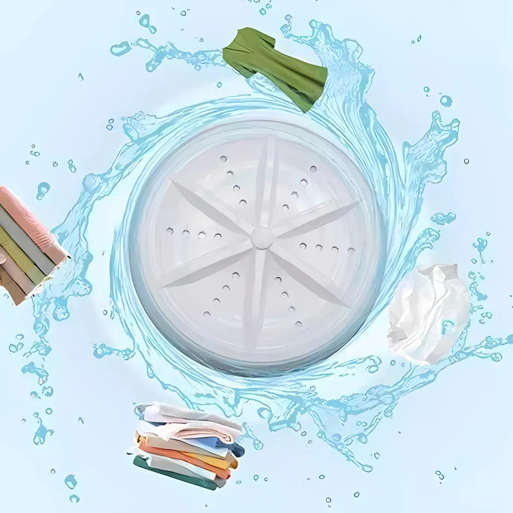 Mini Portable USB Washing Machine - 10cm (3.9 in) Travel Spinner, 1kg Capacity for Delicates