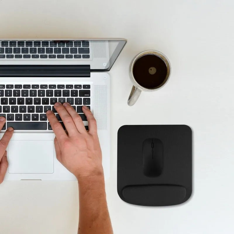 Ergonomic Gel Wrist Mouse Pad for Office & Gaming — Non-Slip Base, 9.1×8.3×0.12 in (23×21×0.3 cm)