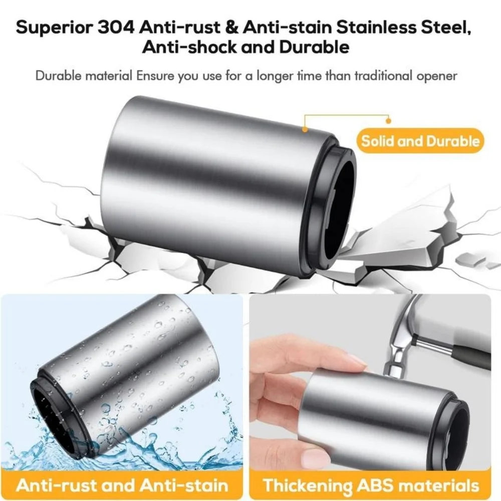 Automatic Stainless Steel Bottle Opener – Beer, Soda & Red Wine Cap Opener for Bar & Kitchen