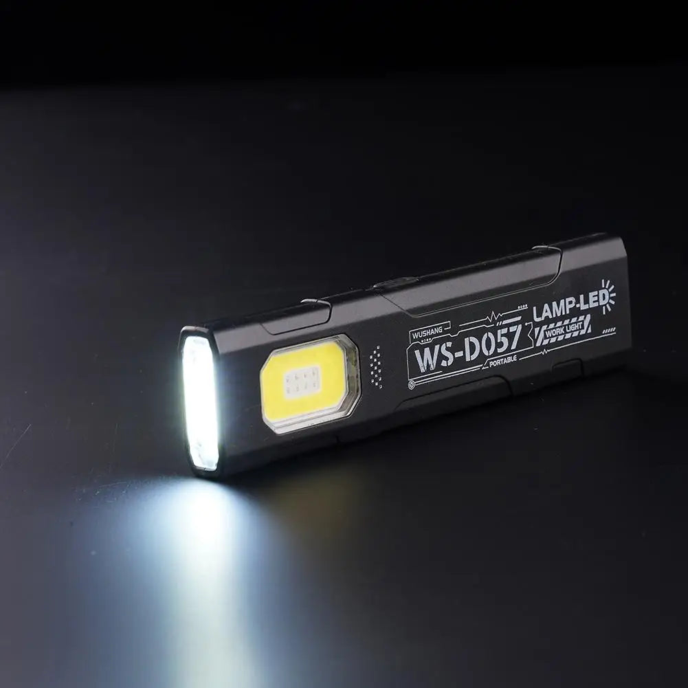 USB-C Rechargeable 550LM LED Mini Keychain Flashlight with Magnet – Portable Pocket Torch & Flood Work Light for Emergency