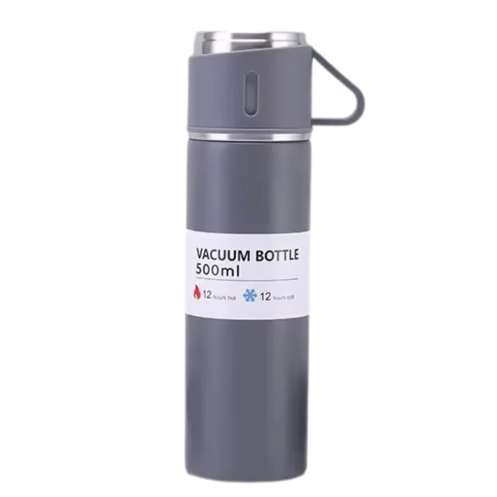Vacuum Insulated Stainless Steel Coffee Flask 500 mL (17 fl oz) Travel Thermos with Cup Lid