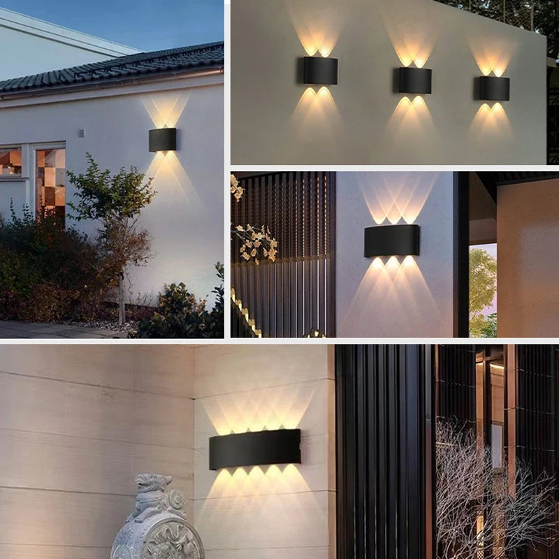Aluminum LED Wall Light IP65 Waterproof Up/Down Wall Sconce, Outdoor & Indoor 2W-12W for Garden Patio Porch Bedroom Living Room Stairs