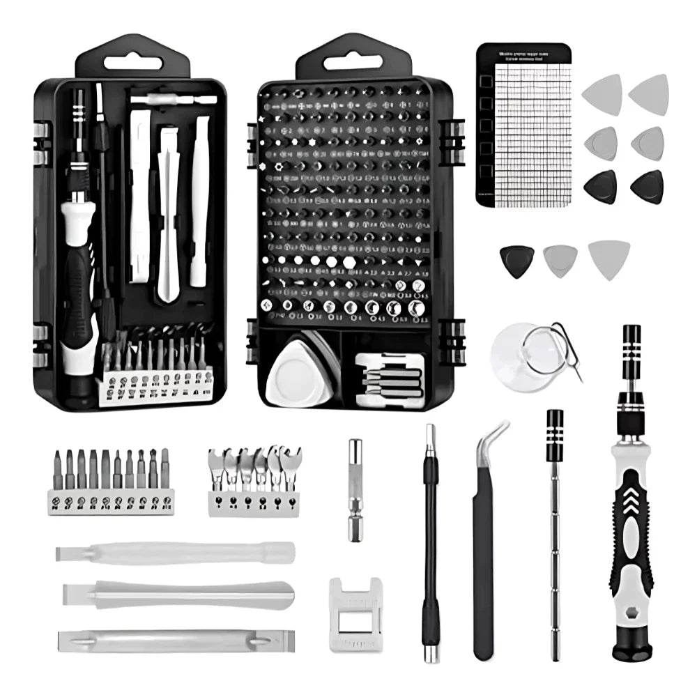 115-Piece Precision Tool Kit with Case for Smartphone, Laptop, and Electronics Repairs