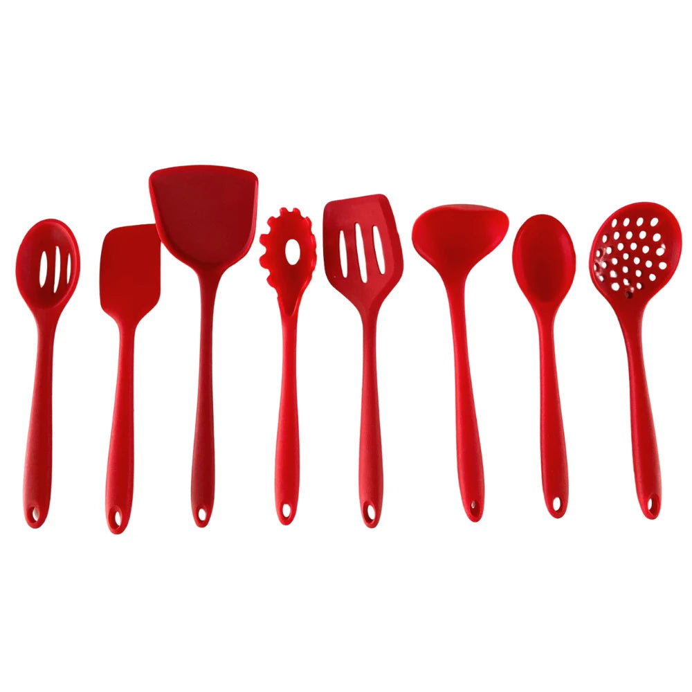 Black Silicone Cooking Spoon – Heat-Resistant BPA-Free Non-Stick Kitchen Utensil