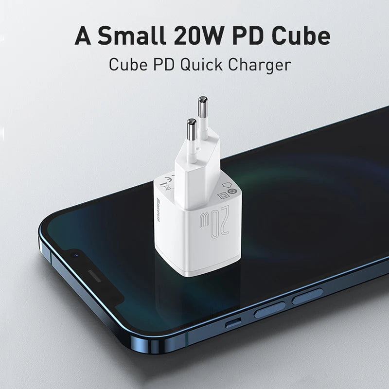 20W USB-C PD Fast Charger – Portable Type-C Wall Adapter, PD 3.0 & QC3.0 Compatible for Modern Smartphones