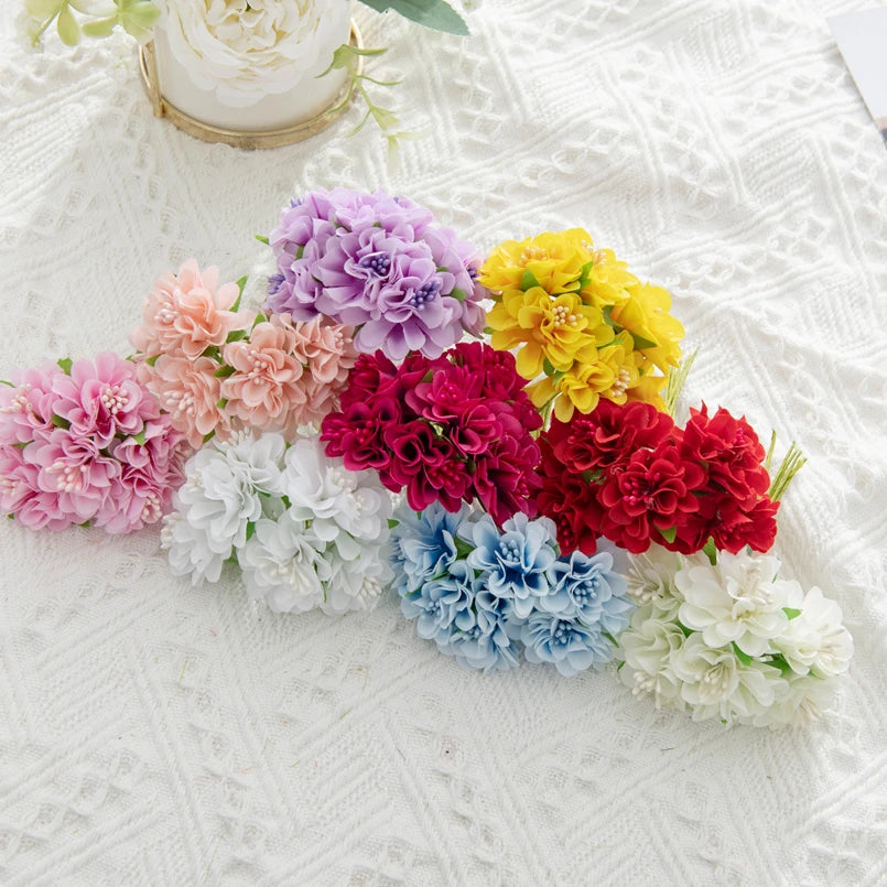 18-Pack Silk Artificial Flower Stamens for Wedding Party Home Decor Bouquets Wreaths Crafts