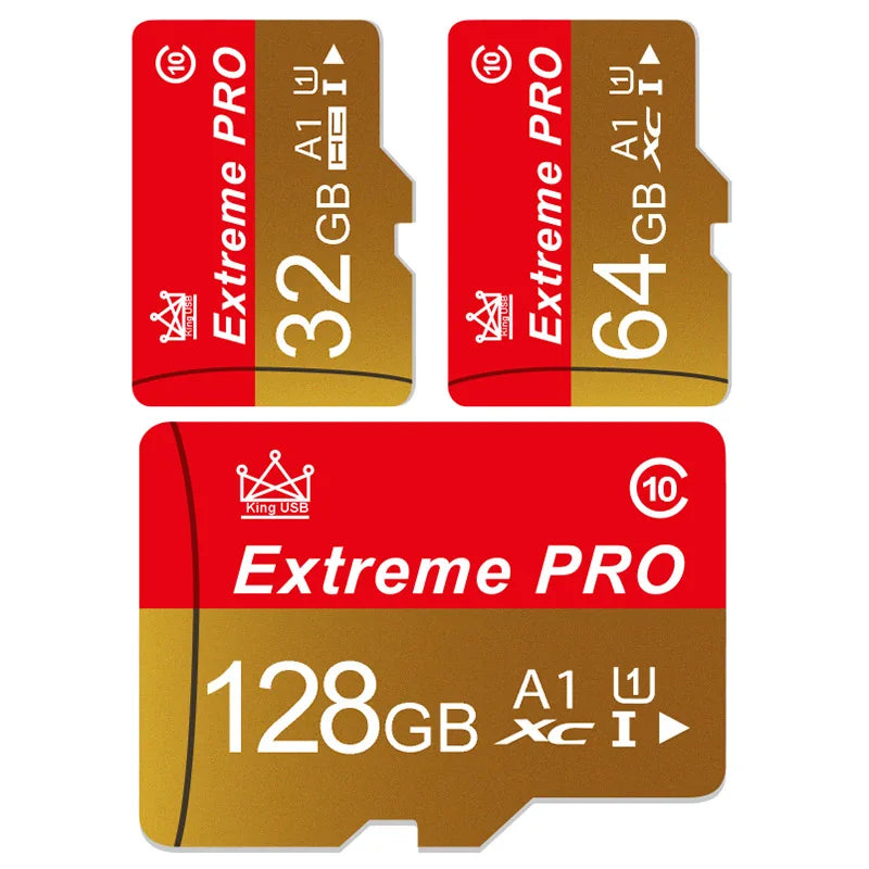 High Endurance MicroSD / TF Memory Card - 32GB, 64GB, 128GB, 256GB (Up to 100MB/s) U1 V10 A1 Class 10 - Includes Adapter