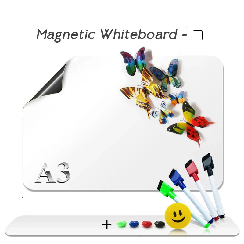 A3 Magnetic Weekly & Monthly Planner Whiteboard - Flexible Fridge Message & Drawing Board (11.7 x 16.5 in / 29.7 x 42 cm)