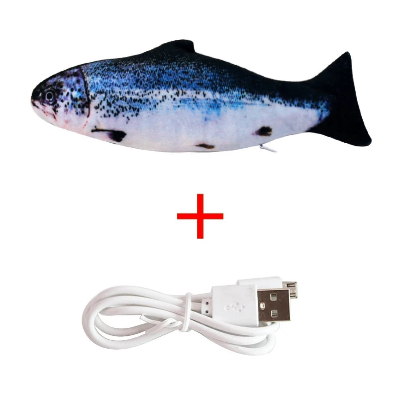 Interactive Dancing Fish Cat Toy - Plush Simulation with Catnip Pocket, Funny Pet Toy for Cats