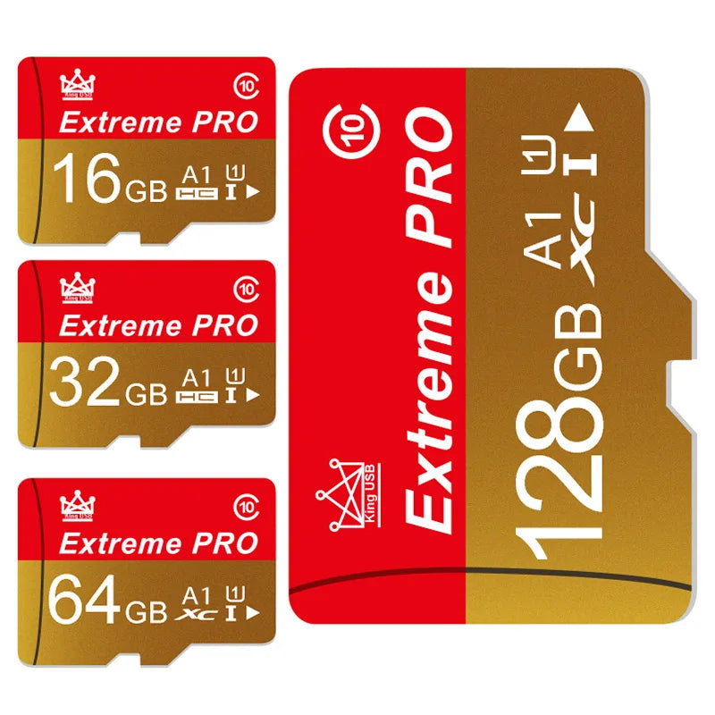 High Endurance MicroSD / TF Memory Card - 32GB, 64GB, 128GB, 256GB (Up to 100MB/s) U1 V10 A1 Class 10 - Includes Adapter