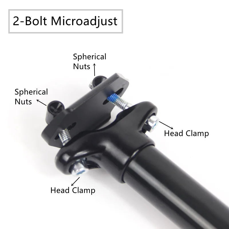 Adjustable Internal-Cable Dropper Seatpost 30.9/31.6 x 395mm (15.6 in) Alloy Mountain Bike Seatpost