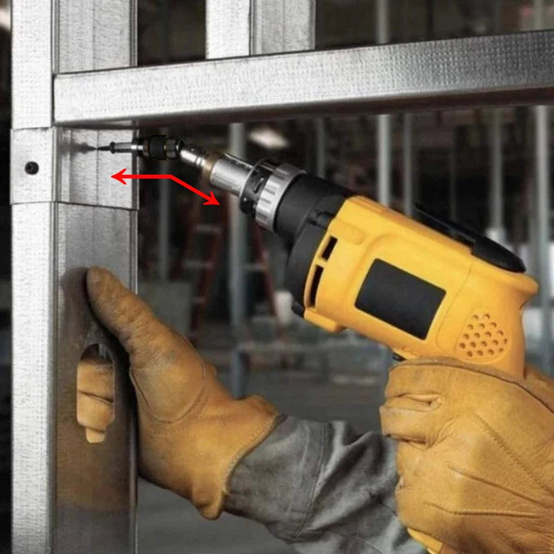 1/4-Inch (6.35 mm) Hex Magnetic Bit Holder Extension Rod - Quick-Change Screwdriver & Drill Guide