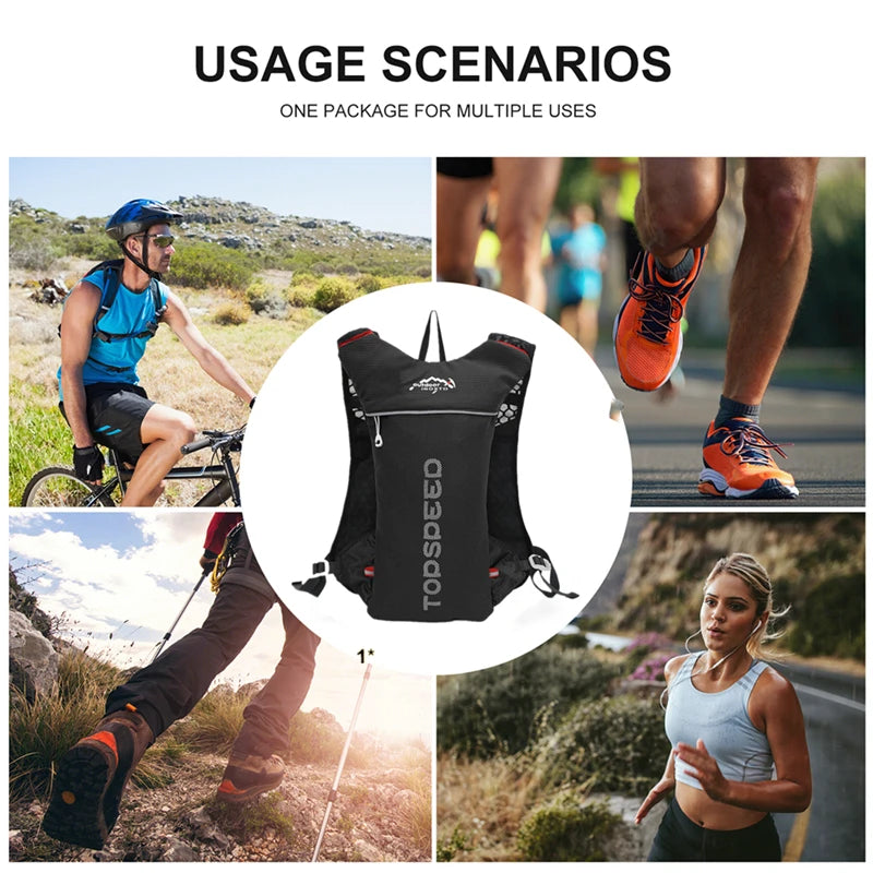 5L Ultralight Hydration Running Vest Backpack – Breathable Trail & Marathon Jogging Pack, Unisex