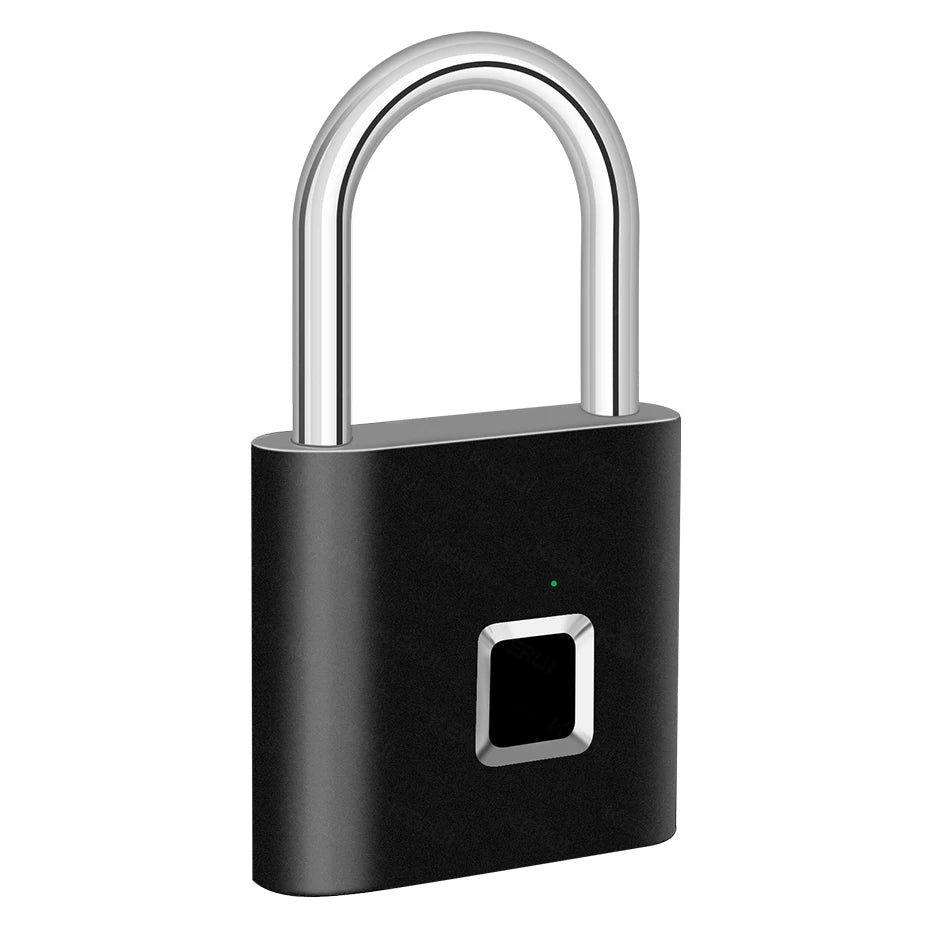 Smart Fingerprint Padlock - Waterproof Keyless Rechargeable Type-C Security Lock for Gym, Luggage & Home