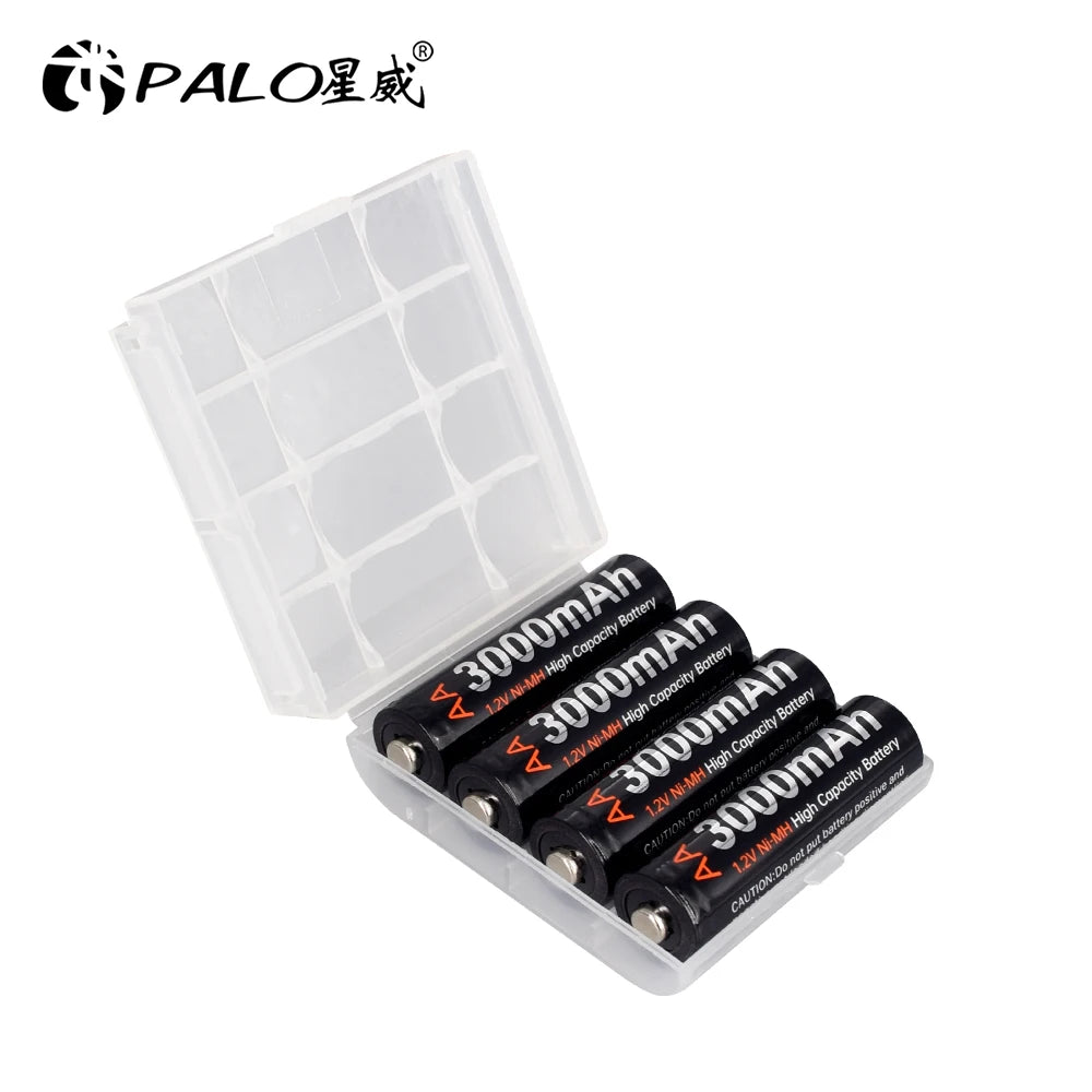 AA Ni-MH Rechargeable Battery 1.2V 3000mAh Low Self-Discharge Pre-Charged for Cameras and Electronics