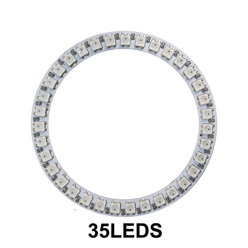 WS2812B RGB LED Pixel Ring - Individually Addressable 8/16/24/35/45-LED DC 5V