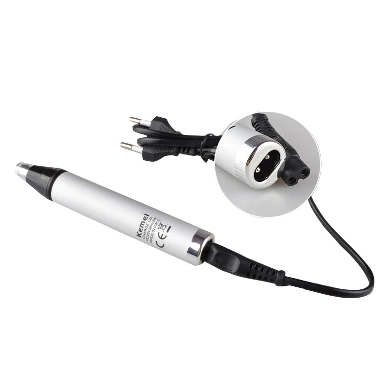 4-in-1 Rechargeable Cordless Nose & Ear Trimmer for Men — Beard, Eyebrow & Face Groomer with EU Charger