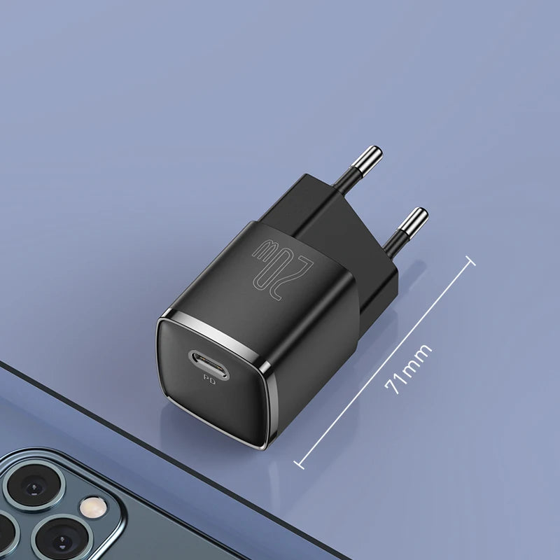 20W USB-C PD Fast Charger Portable Wall Adapter USB Type C Fast Charging for iPhone 15 14 13 12 Pro Max 11 X 8 Plus