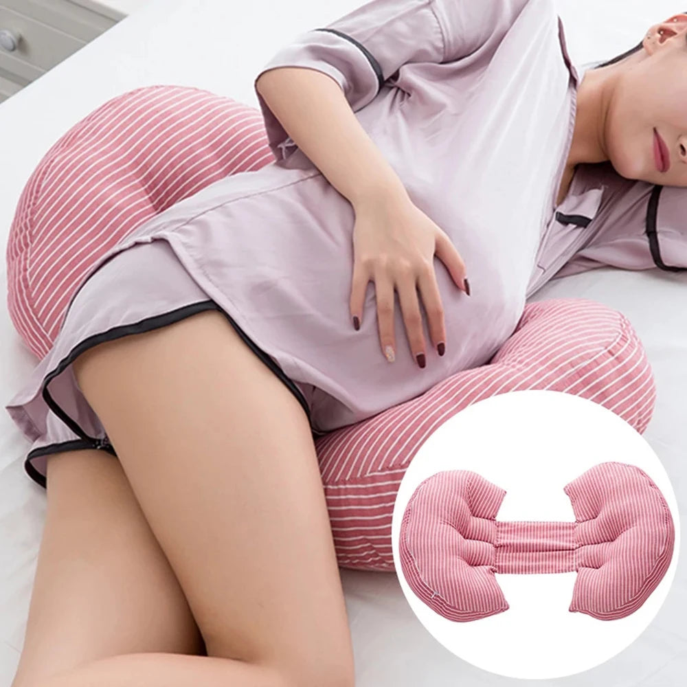 U-Shaped Maternity Body Pillow – Side Sleeper Pregnancy Support with Removable Cotton Cover (60 x 30 x 8 cm | 23.6 x 11.8 x 3.1 in)