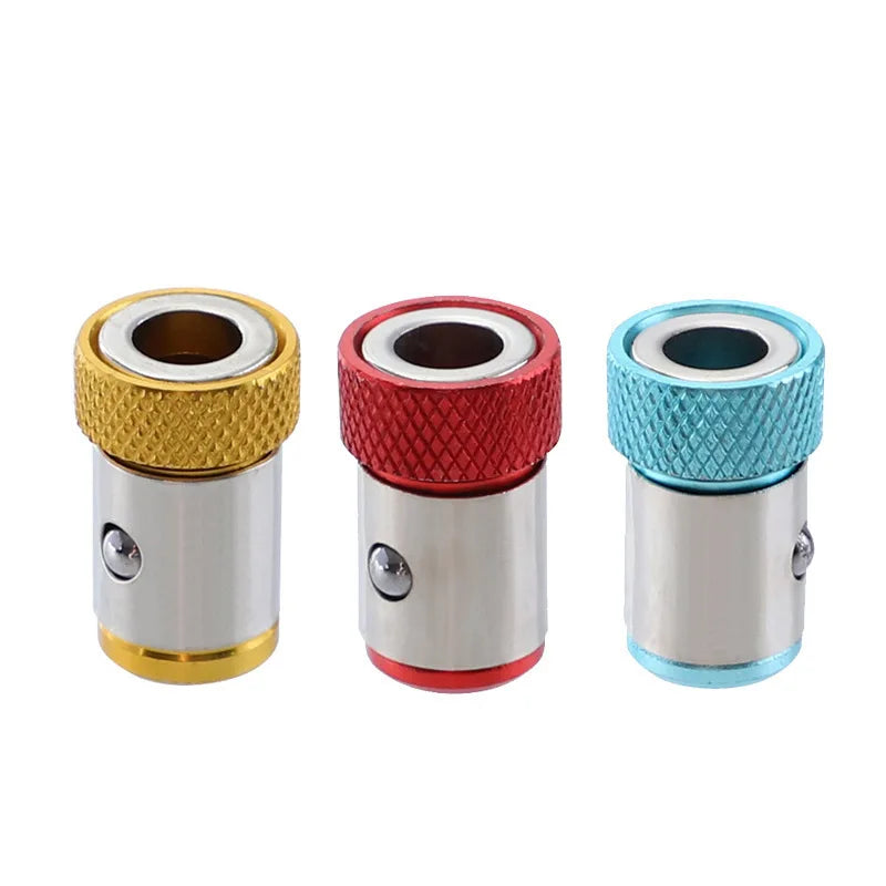 Magnetic Screwdriver Bit Ring – 1-Pack for 1/4 in (6.35 mm) Shank | Aluminum Magnetizer, 1 in (25 mm) Length, 0.59 in (15 mm) OD