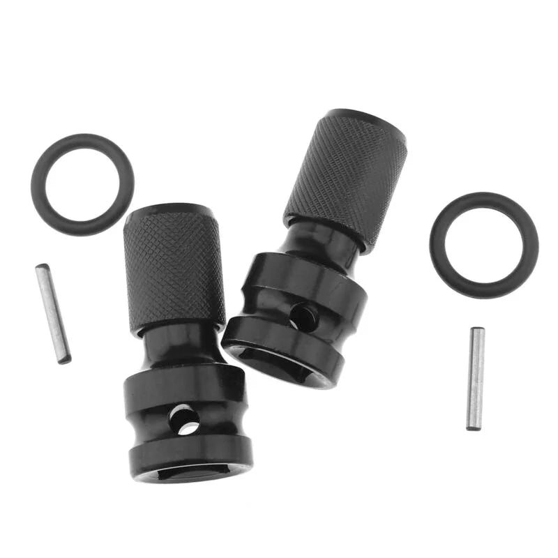Quick-Release 1/2-Inch (12.7 mm) Square-to-1/4-Inch (6.35 mm) Hex Socket Adapter for Impact & Ratchet Wrenches
