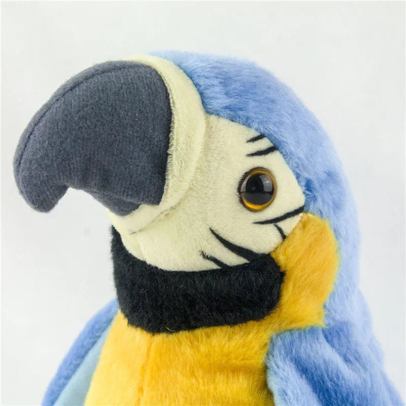 Talking Parrot Plush Toy - Recordable Electronic Bird That Repeats, Waving Wings Stuffed Toy Gift for Kids