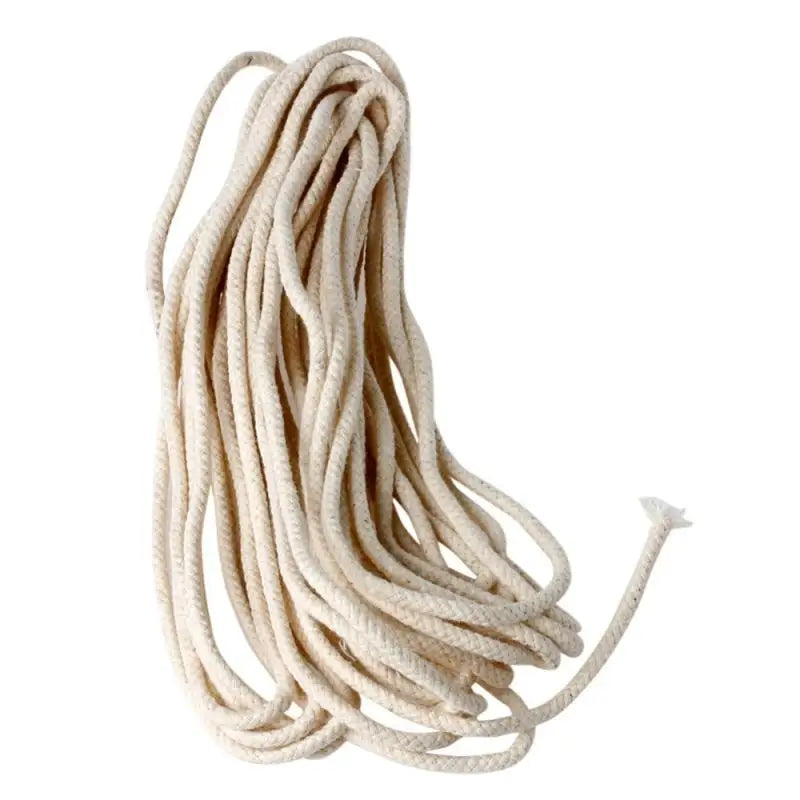 Round Cotton Oil Lamp Wicks — Replacement Wicks for Glass, Kerosene & Alcohol Lamps, 2–8 mm (0.08–0.31 in), 3 m / 5 m / 10 m (9.84 / 16.40 / 32.81 ft)