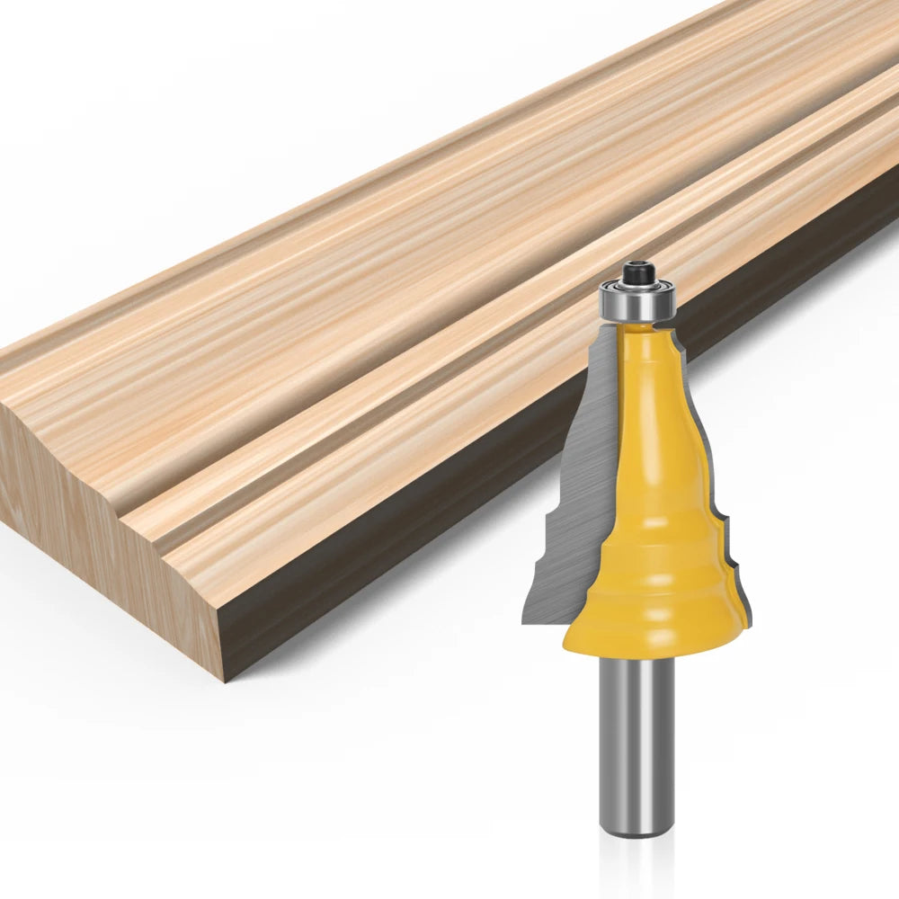 1PC Tenon Router Bit 12mm / 12.7mm (1/2 in) Shank 38.1mm Cutter for Door & Window Casing Armrest – Carbide Tip Woodworking