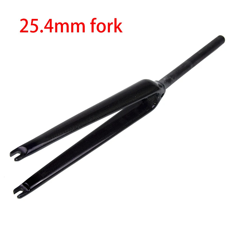 700C Carbon Fiber Road & Track Bike Fork 25.4mm (1-inch) Steerer – Gloss or Matte 3K/UD