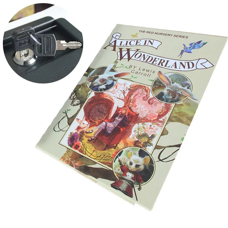 Hidden Book Safe with Key Lock — Metal Interior Stash Box for Cash, Jewelry & Passports — Realistic Classic Book Design