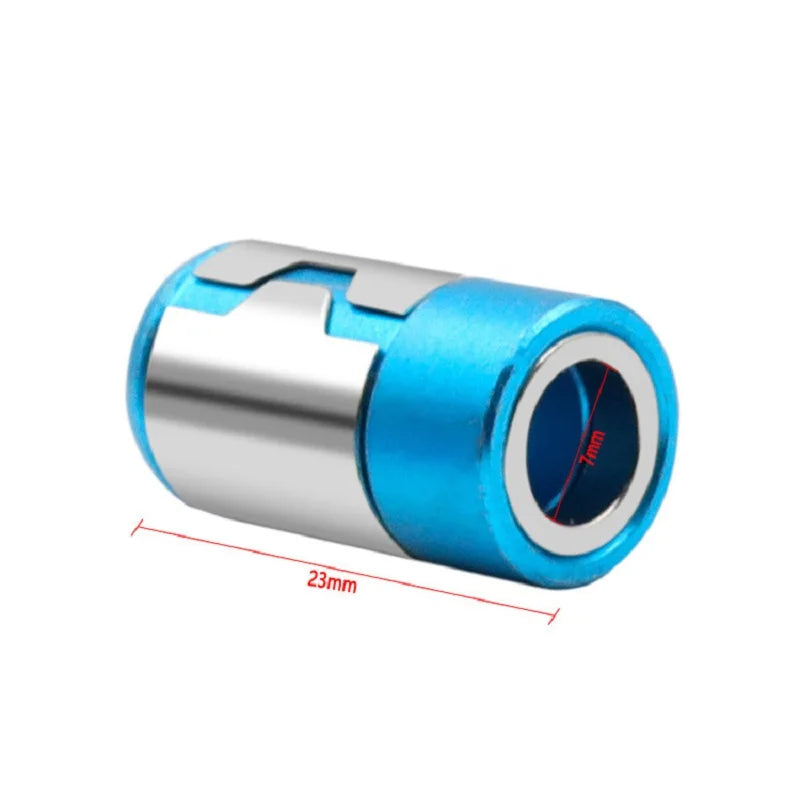 Magnetic Screwdriver Bit Ring – 1-Pack for 1/4 in (6.35 mm) Shank | Aluminum Magnetizer, 1 in (25 mm) Length, 0.59 in (15 mm) OD