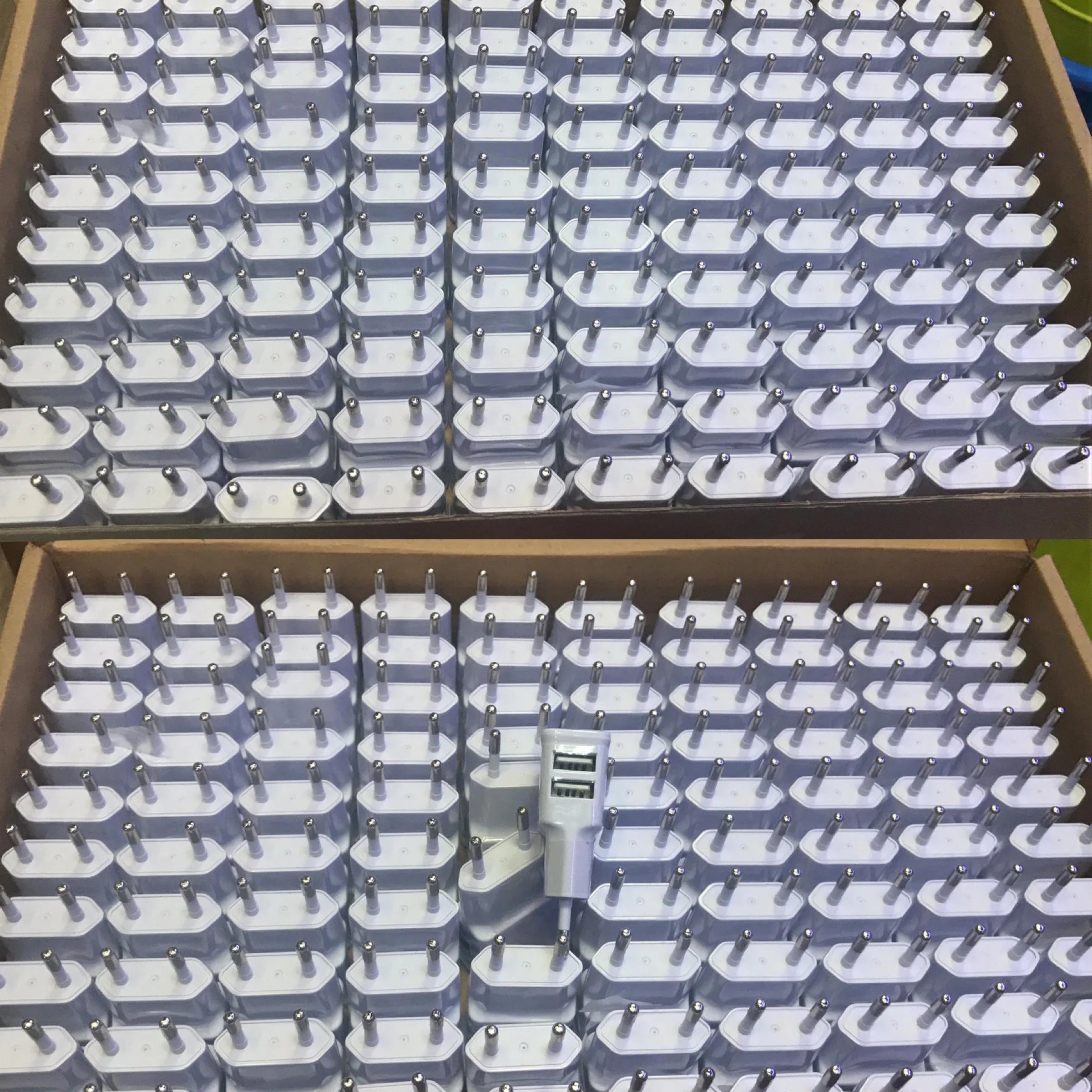 Universal 5V USB Power Adapter Charger — 1A/2A AC to DC 100–240V Converter with EU/US Plug Options