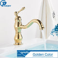 Antique Brass Vessel Sink Faucet Deck-Mounted Single Hole Hot & Cold Mixer Tap for Bathroom