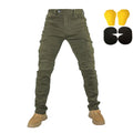 Men's Armored Motorcycle Jeans – Nylon & Cotton Riding Pants for Summer