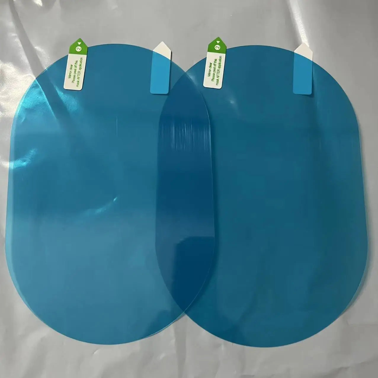 2-Pack Car Rearview Mirror Rainproof Film Anti-Fog Waterproof PET Stickers (95×95, 95×135, 100×150 mm / 3.7–5.9 in)