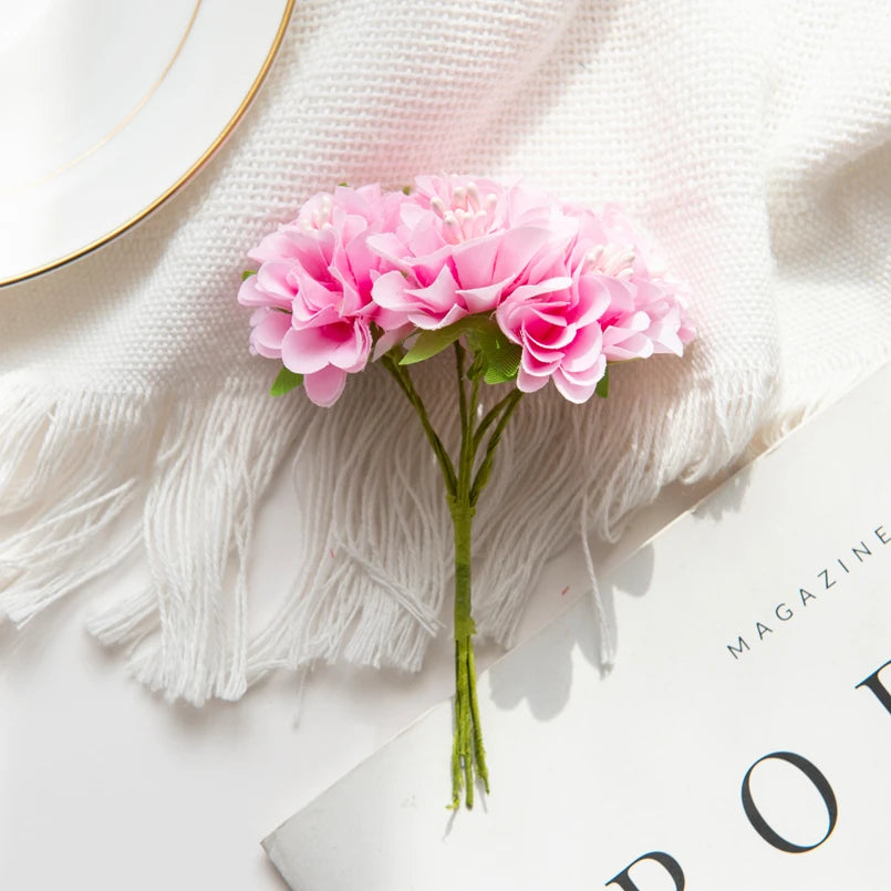 18-Pack Silk Artificial Flower Stamens for Wedding Party Home Decor Bouquets Wreaths Crafts