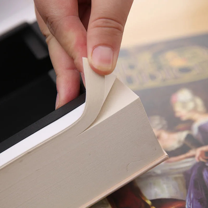Hidden Book Safe with Key Lock — Metal Interior Stash Box for Cash, Jewelry & Passports — Realistic Classic Book Design