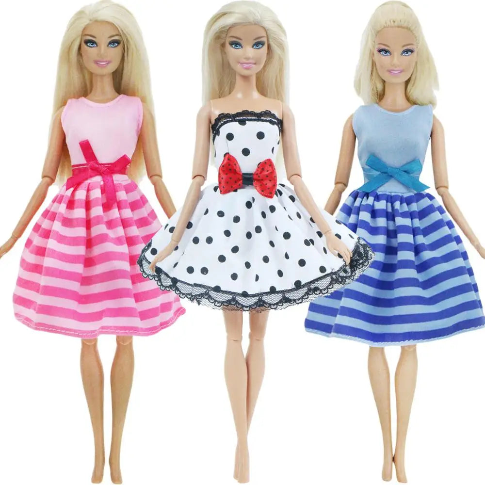 Handmade 1/6 Scale Doll Outfits - 3 or 5-Pack Casual Dresses, Blouses, Skirts & Pants for 11.5–12 in (29–30.5 cm) Dolls