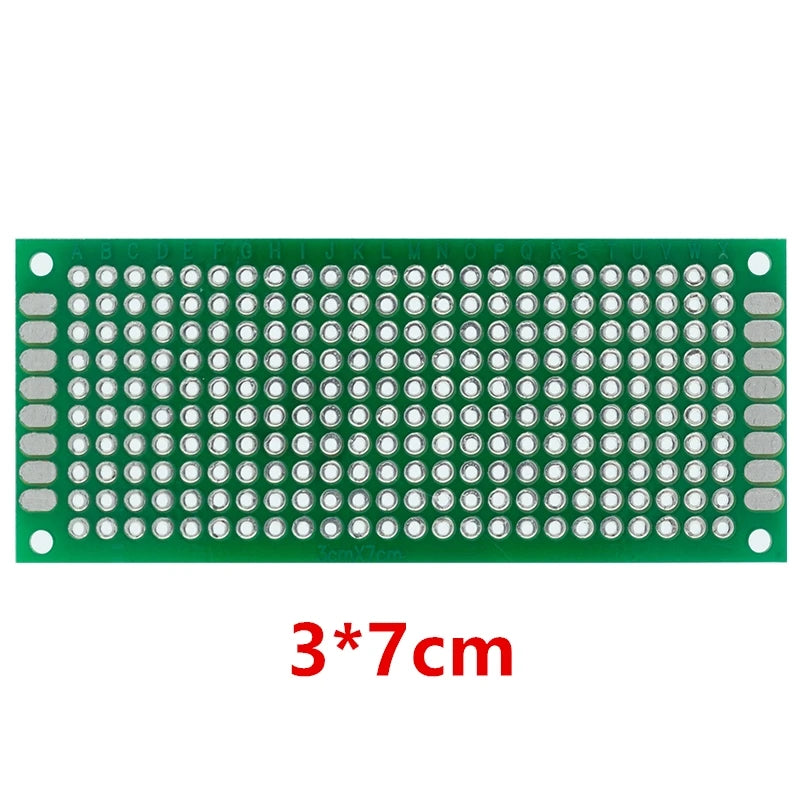 Double-Sided PCB Protoboard for DIY Electronics — Assorted Sizes 2x8cm to 9x15cm (0.8x3.1in to 3.5x5.9in)