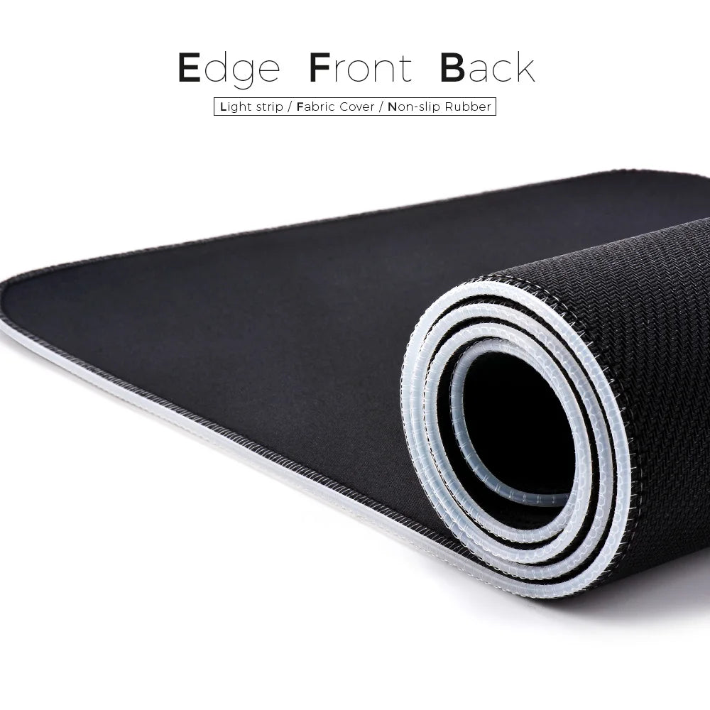 RGB LED Gaming Mouse Pad — Waterproof Large Desk Mat, Non-Slip Rubber, Multiple Sizes (70 x 30–90 x 40 cm / 27.6 x 11.8–35.4 x 15.7 in)