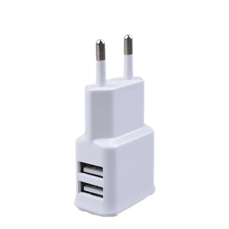 Universal 5V USB Power Adapter Charger — 1A/2A AC to DC 100–240V Converter with EU/US Plug Options