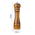 Adjustable Ceramic Pepper & Salt Grinder - Oak Wood Spice Mill, 5/8/10 Inch (12.7/20.3/25.4 cm)