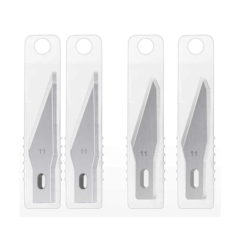 Non-Slip Metal Engraving Craft Knife Kit with #11 Blades — Precision PCB & Mobile Phone Repair Tool (10 or 40 pcs)