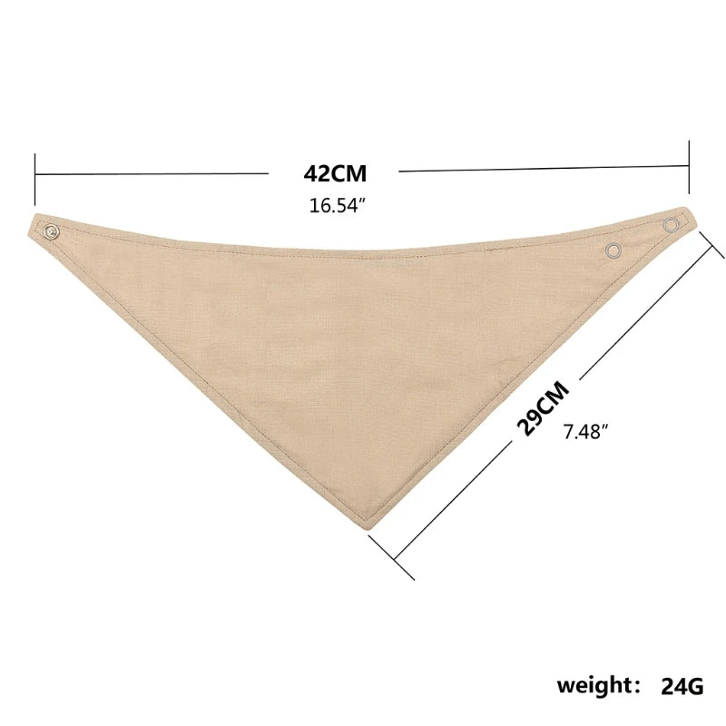 Baby Cotton Bandana Bibs - Triangle Burp Cloths for Feeding & Drool, 16.5 x 7.5 in (42 x 29 cm) - 3/4/5-Pack Unisex
