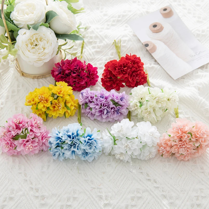18-Pack Silk Artificial Flower Stamens for Wedding Party Home Decor Bouquets Wreaths Crafts